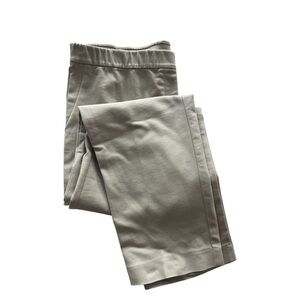 J. Jill Khaki Tan Pull On Pants Elastic Waist 14 Petite Essential Slim Ankle